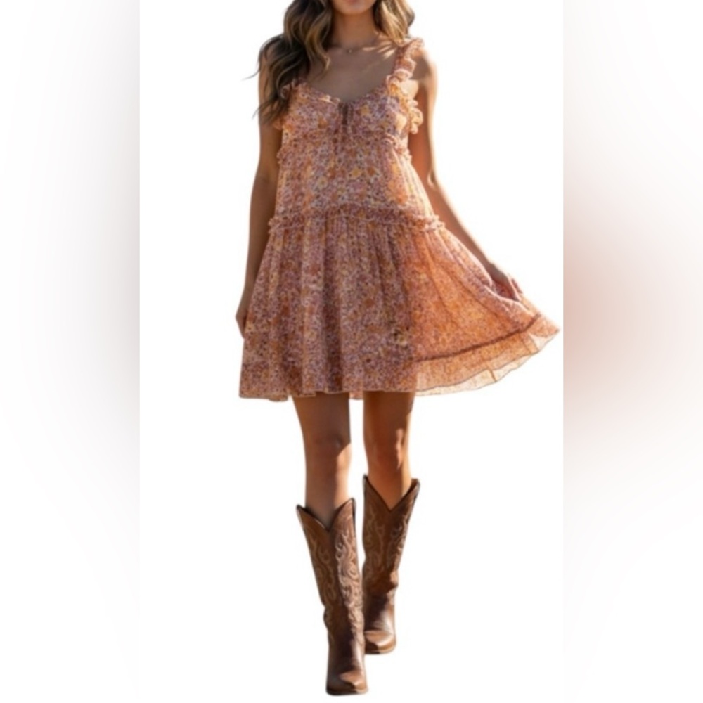 Floral Multicolor Tiered Dress